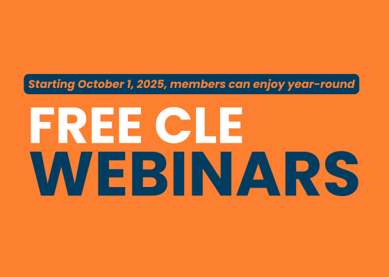 FREE CLE Webinars For Members